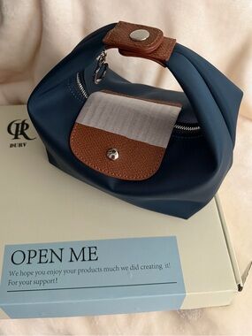 DURV Indigo and Brown Mini Handbag